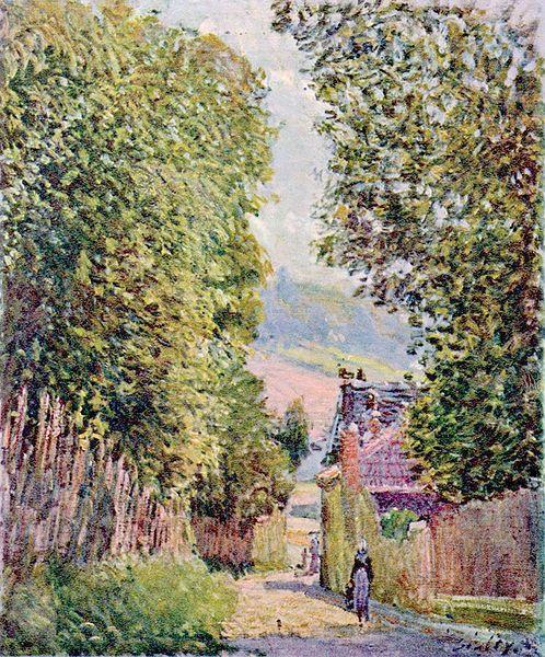 Alfred Sisley Une rue a Louveciennes Sweden oil painting art